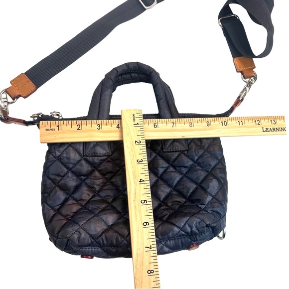 MZ WALLACE Women’s Micro Sutton Recycled Nylon Small Crossbody In Dark Blue Camo - Picture 9 of 13